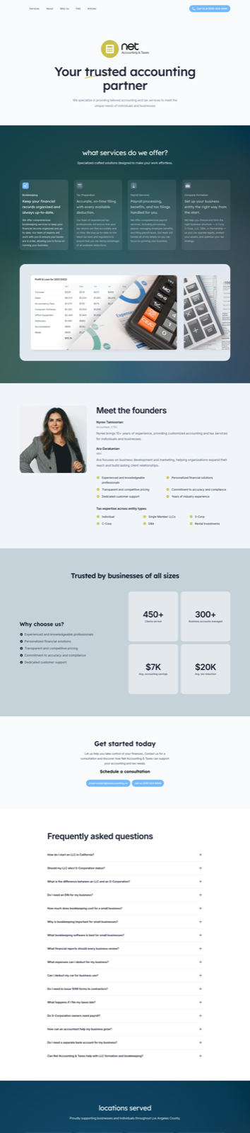 The color palette centers on a warm olive-gold (#c9c04a) used as the           single brand accent against neutral charcoal text and soft off-white           backgrounds. A deep teal-navy is reserved for the services section           to break the page into clear chapters without competing with the mark.